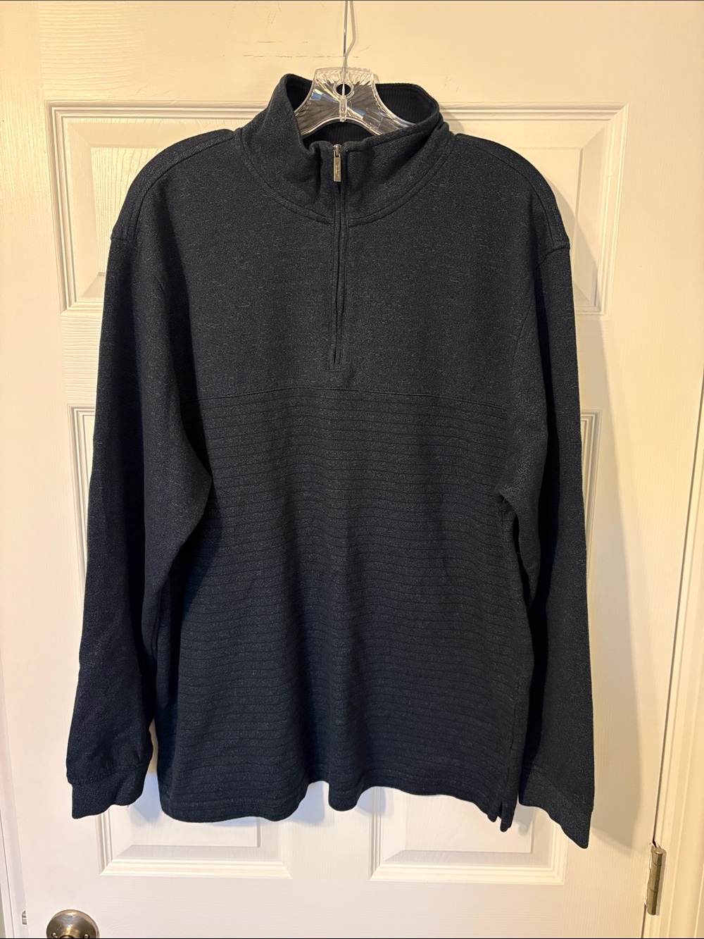 Van Heusen Men's Half-Zip Knit Pullover Sweater - dark blue